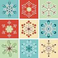 Retro Snowflakes N6