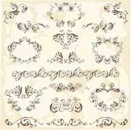 Floral elements and frames N4