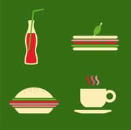 Fast Food Icons Set N4