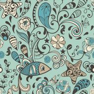 Vector Seamless Highly Detailed Abstract Pattern