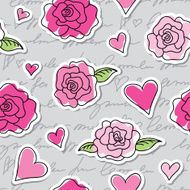 seamless pattern of roses vector eps 10 N3