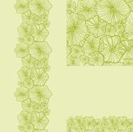 Abstract floral green seamless pattern set