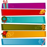Colorful xmas banners set