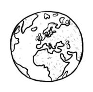 earth cartoon hand drawn N2