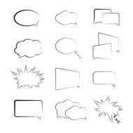book speech bubble symbol set N7