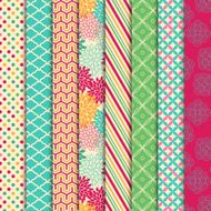 Vector Collection of Bright and Colorful Backgrounds or Digital Papers