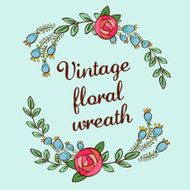 vintage floral wreath