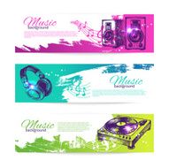 Vintage banners of music design