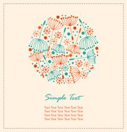Flourish hand drawn cute card N2