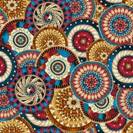 Seamless abstract doodle flower pattern in vector N5