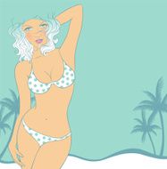 Summer woman in swimsuit