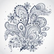 Beautiful Indian floral ornament N24