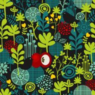 Birds and flowers seamless pattern N5