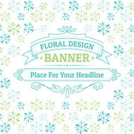 Floral background with label N2
