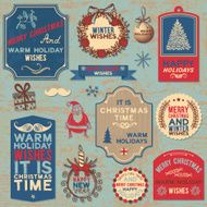 Vintage style hand-drawn New Year illustration N8