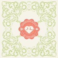 Invitation carte mariage avec motif floral romantique