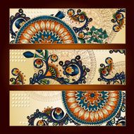 Unique Abstract Ethnic Pattern Card Set N5