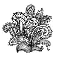 Beautiful Indian paisley ornament N10