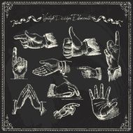 Doodle Frames and design elements Hand pointing N2
