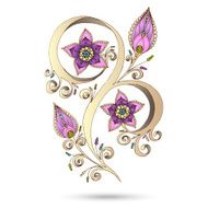 Henna Paisley Mehndi Doodles Design Element Colored version