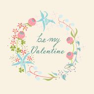 Hand Drawn Holiday Wreath - Valentine