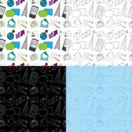 seamless doodle communication pattern N128