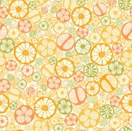 Citrus Fruit Seamless Pattern Background