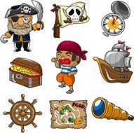 cartoon pirate icon N3