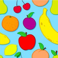Seamless fruit background