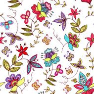 Floral seamless ornament N4