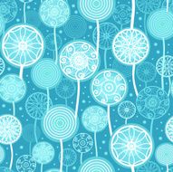 Abstract Dandelions Seamless Pattern Background