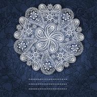 Ornamental winter hand-drawn lace snowflake N3