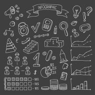 Business and finance hand drawn infographic design elements N2