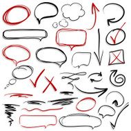 Hand-drawn design elements collection N6