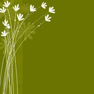 Green floral background