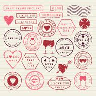 Valentine&#039;s Day stamps set N4