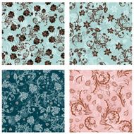 seamless floral backgrounds set N18