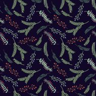 Seamless Tileable Vintage Floral Background Pattern - Vector Illustration N12