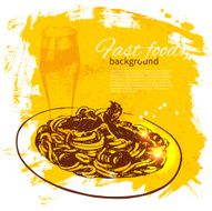 Vintage fast food background N23