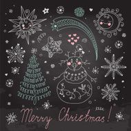 Set of Christmas elements for design N5