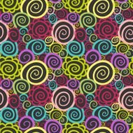 Seamless abstract curly wave pattern N26