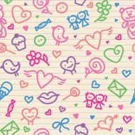 Romantic seamless pattern N27