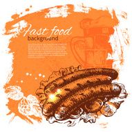 Vintage fast food background N24