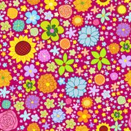Seamless background - Fancy flowers