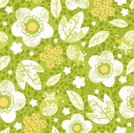 Summer Field Flowers Seamless Pattern Background