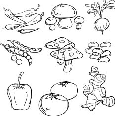 Food collection in Black and White N6
