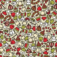 Seamless winter clothes pattern