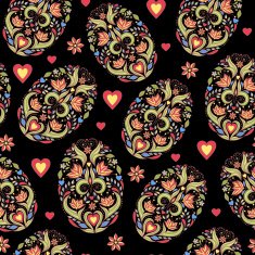 seamless pattern with easter eggs N20