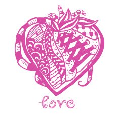 hand drawn abstract heart N4