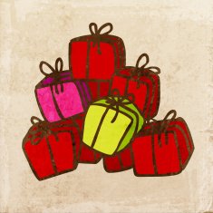 Gift on Grunge Background N6